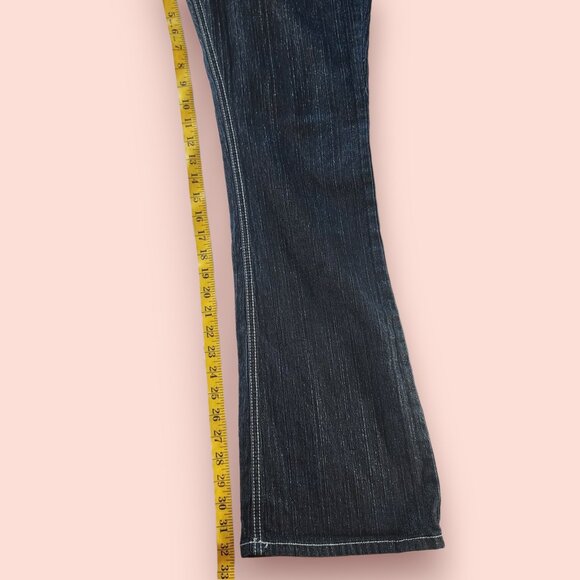 Vintage Y2k mcbling House of Dereon Dark wash boocut jeans size 9/10 hiphop - Picture 7 of 11